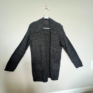 Women's Contrast Stitching Long Sleeve Knitted Cardigan Pocket Sweater Coat